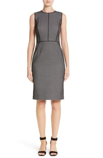 Women's Lafayette 148 New York Bree Check Sheath Dress - Grey