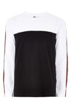 Men's Topman Skater Taped Oversized Long Sleeve T-shirt, Size - White