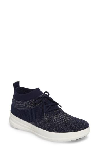 Women's Fitflop Uberknit(tm) Slip-on High-top Sneaker .5 M - Black