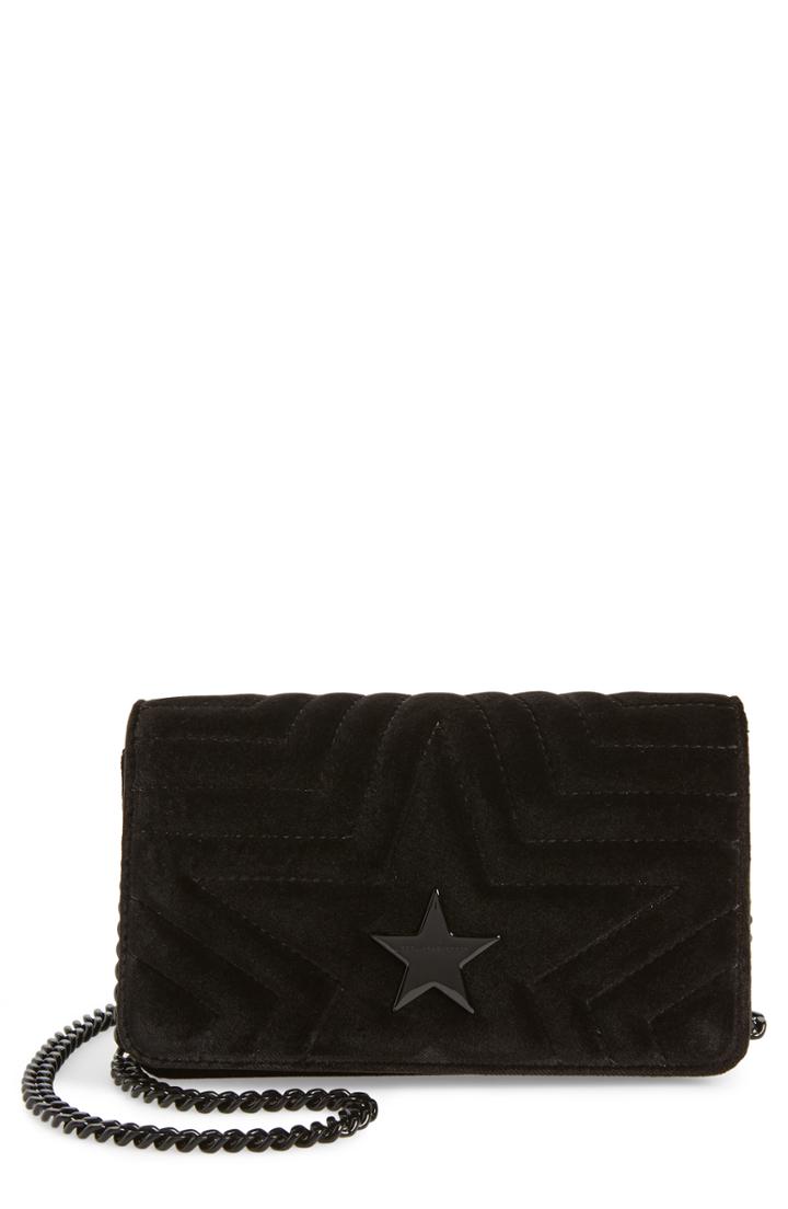 Stella Mccartney Mini Velvet Star Crossbody Bag -