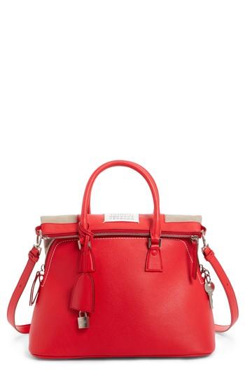 Maison Margiela Medium 5ac Leather Handbag - Red