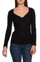 Women's 1.state Ruched Sweetheart Neck Top, Size - Black