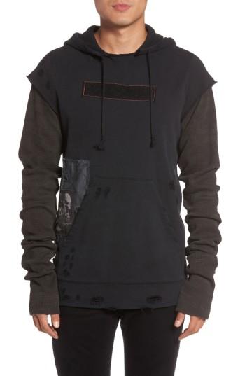 Men's Hudson Jeans Leon Slim Fit Patchwork Hoodie