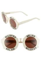 Women's Wildfox 'bel Air' 44mm Sunglasses - Pearl White