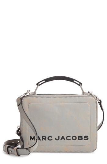 Marc Jacobs The Box Leather Handbag - Grey