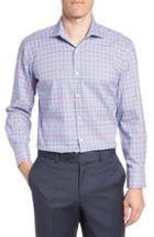Men's Tailorbyrd Kai Trim Fit Check Dress Shirt .5 - 34/35 - Blue