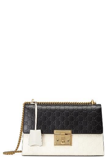 Gucci Medium Padlock Signature Leather Shoulder Bag - None