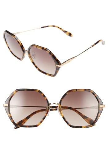 Women's Sonix Willow 55mm Octagon Sunglasses - Brown Tort/ Brown Fade