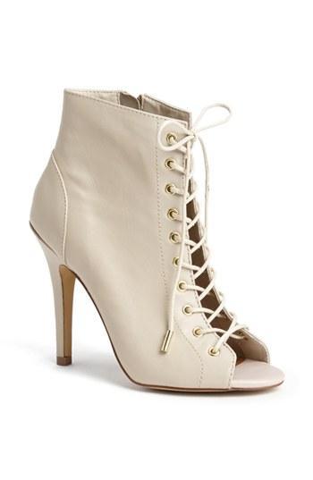 Steve Madden 'gladly' Leather Bootie Womens Bone Leather