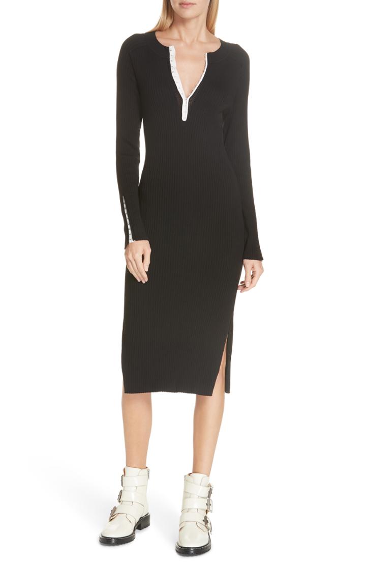 Women's Rag & Bone Brynn Rib Knit Dress - Black