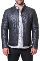 Men's Maceoo Quilted Leather Jacket (m) - Black