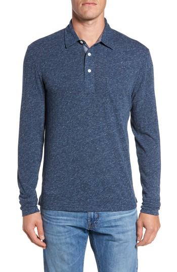 Men's Faherty Stripe Long Sleeve Polo