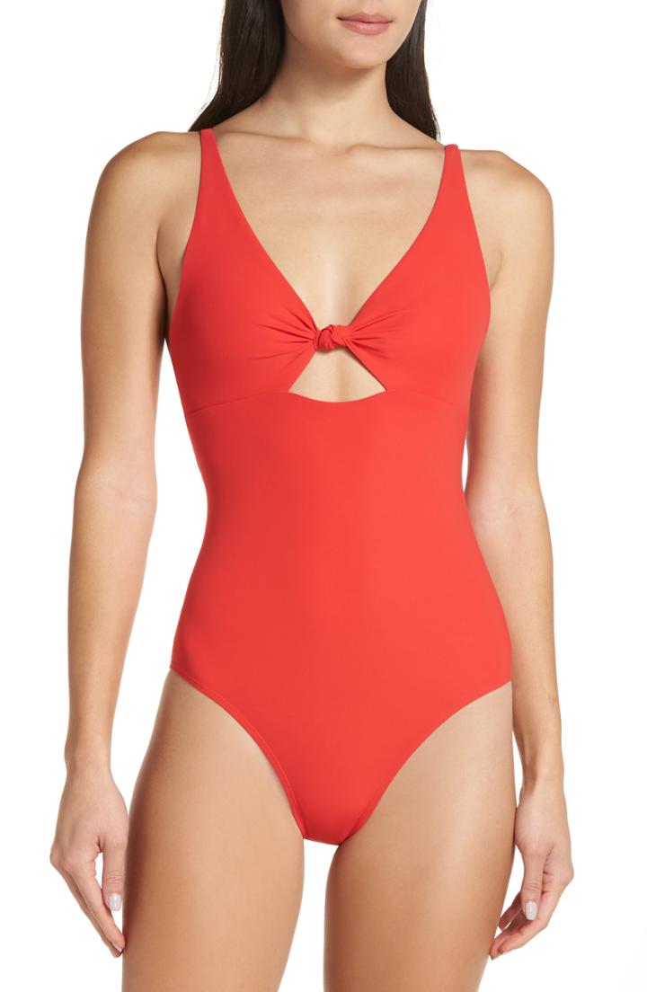 Women's Tory Burch Palma One-piece Swimsuit - Red