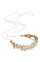 Brides & Hairpins 'fiora' Jeweled Halo, Size - Metallic