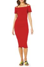 Women's Michael Stars Cold Shoulder Dress - Red