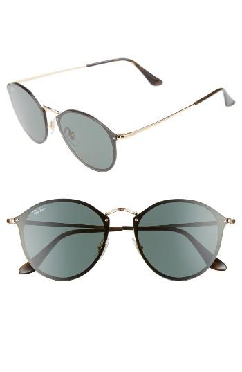 Men's Ray-ban 59mm Round Sunglasses - Gold/ Green