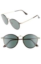 Men's Ray-ban 59mm Round Sunglasses - Gold/ Green