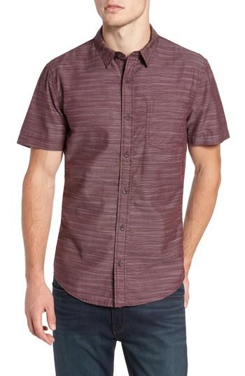 Men's 1901 Herringbone Chambray Shirt - Burgundy