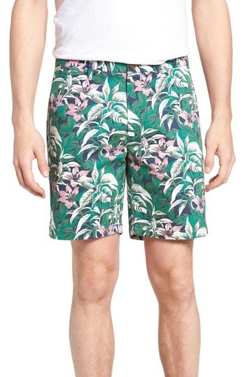 Men's Bonobos Leaf Print Stretch Lightweight Chino Shorts - Green