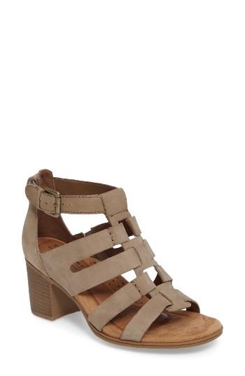 Women's Rockport Cobb Hill Hattie Block Heel Gladiator Sandal M - Beige