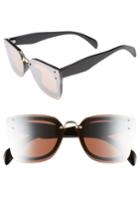 Women's Bp. 48mm Cat Eye Shield Sunglasses - Black Pink