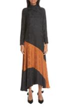 Women's Ganni Ackerly Silk Jacquard Dress Us / 34 Eu - Black