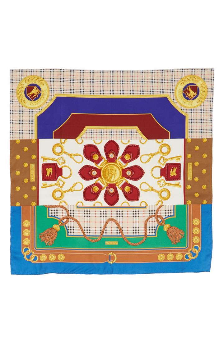 Women's Burberry Archive Print Silk Square Scarf