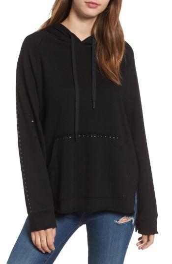 Women's Blanknyc Dark & Stormy Studded Hoodie - Black