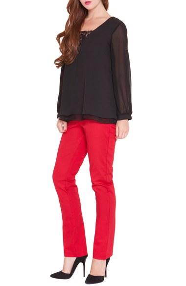 Women's Olian 'leah' Maternity Top