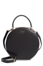 Oad New York Mini Circle Pebbled Leather Satchel - Black
