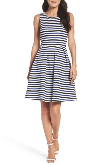 Women's Felicity & Coco Stripe Fit & Flare Dress - White