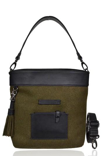 Sherpani Boheme Wool & Leather Convertible Crossbody Bag - Brown