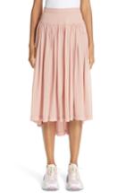 Women's Stella Mccartney Andrea Gathered Silk Midi Skirt Us / 40 It - Pink