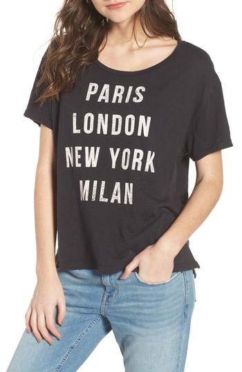 Women's Sundry Runway Destinations Tee - Black