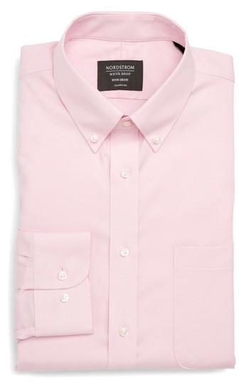 Men's Nordstrom Men's Shop Classic Fit Non-iron Solid Dress Shirt .5 - 32 - Pink