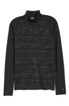 Men's Smartwool Merino 250 Base Layer Pattern Quarter Zip Pullover, Size - Grey