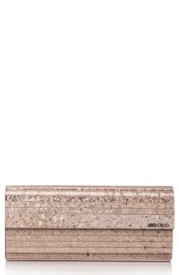 Jimmy Choo Sweetie Glitter Shadow Acrylic Clutch - Pink
