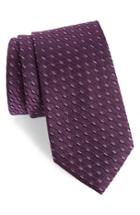 Men's Calibrate Railroad Stripe Silk Tie, Size - Purple