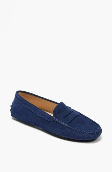 Women's Tod's 'gommini' Driving Moccasin .5us / 34.5eu - Blue