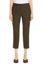 Women's Nordstrom Signature Side Stripe Stretch Flannel Pants - Green