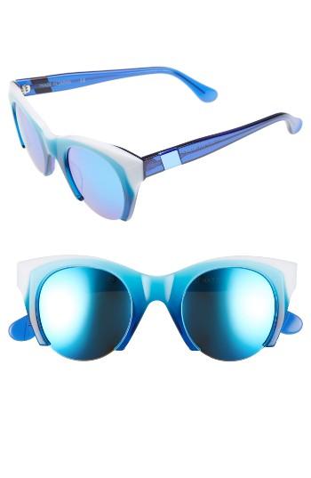 Women's Westward Leaning Lost On Paradise 47mm Sunglasses - Shark Attack/ Violet