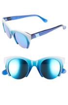 Women's Westward Leaning Lost On Paradise 47mm Sunglasses - Shark Attack/ Violet