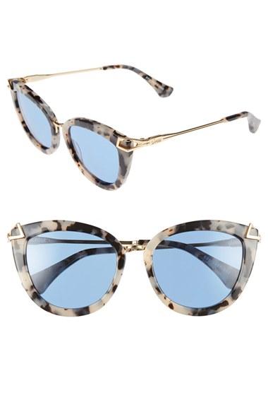 Women's Sonix Melrose 51mm Gradient Cat Eye Sunglasses - Blue Fade/ Milk Tortoise