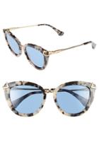Women's Sonix Melrose 51mm Gradient Cat Eye Sunglasses - Blue Fade/ Milk Tortoise
