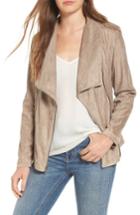 Women's Cupcakes And Cashmere Finleigh Faux Suede Moto Jacket - Brown