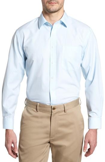 Men's Nordstrom Men's Shop Smartcare Traditional Fit Dress Shirt .5 34/35 - Blue