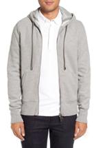 Men's Burberry Claredon Full Zip Hoodie - Grey