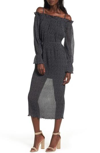 Women's The Fifth Label Night Vision Off The Shoulder Midi Dress