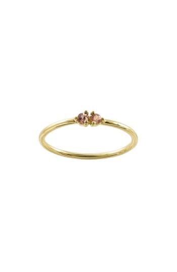 Women's Wwake Double Stone Pink Tourmaline Ring