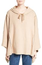 Women's See By Chloe Cotton Blend Poncho - Brown